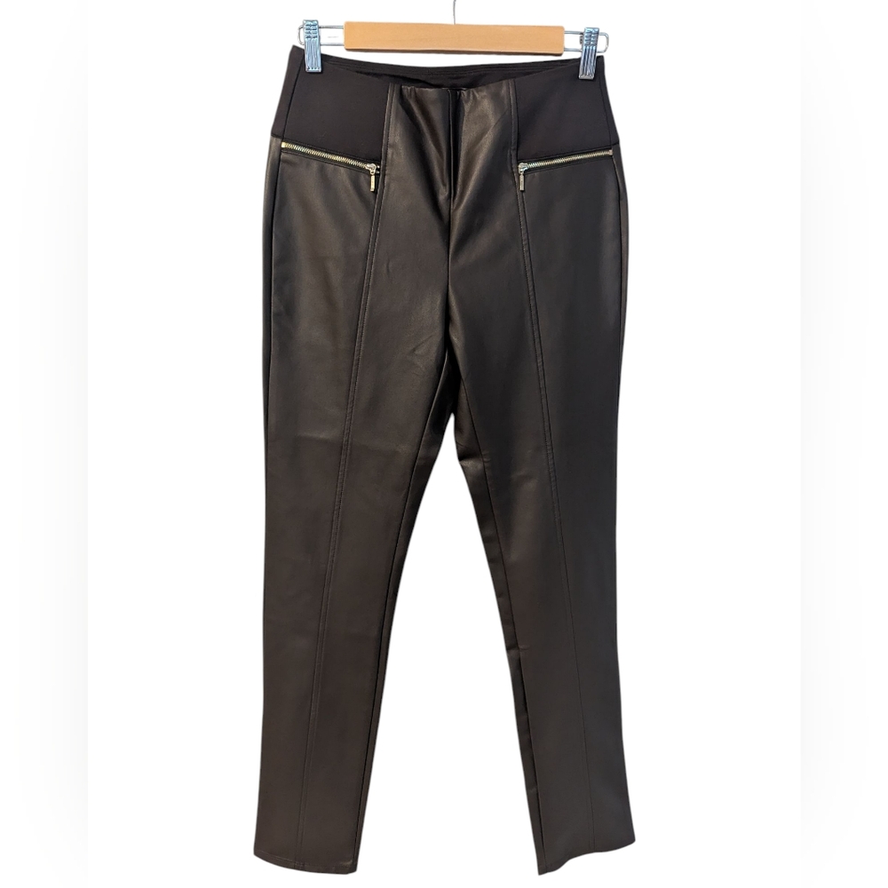 J. MCLAUGHLIN Kella Faux Leather Pants Leggings Brown Small